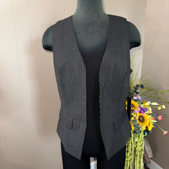 Emerson Lang • Pinstriped Tuxedo Style Vest - Picture 1 of 9